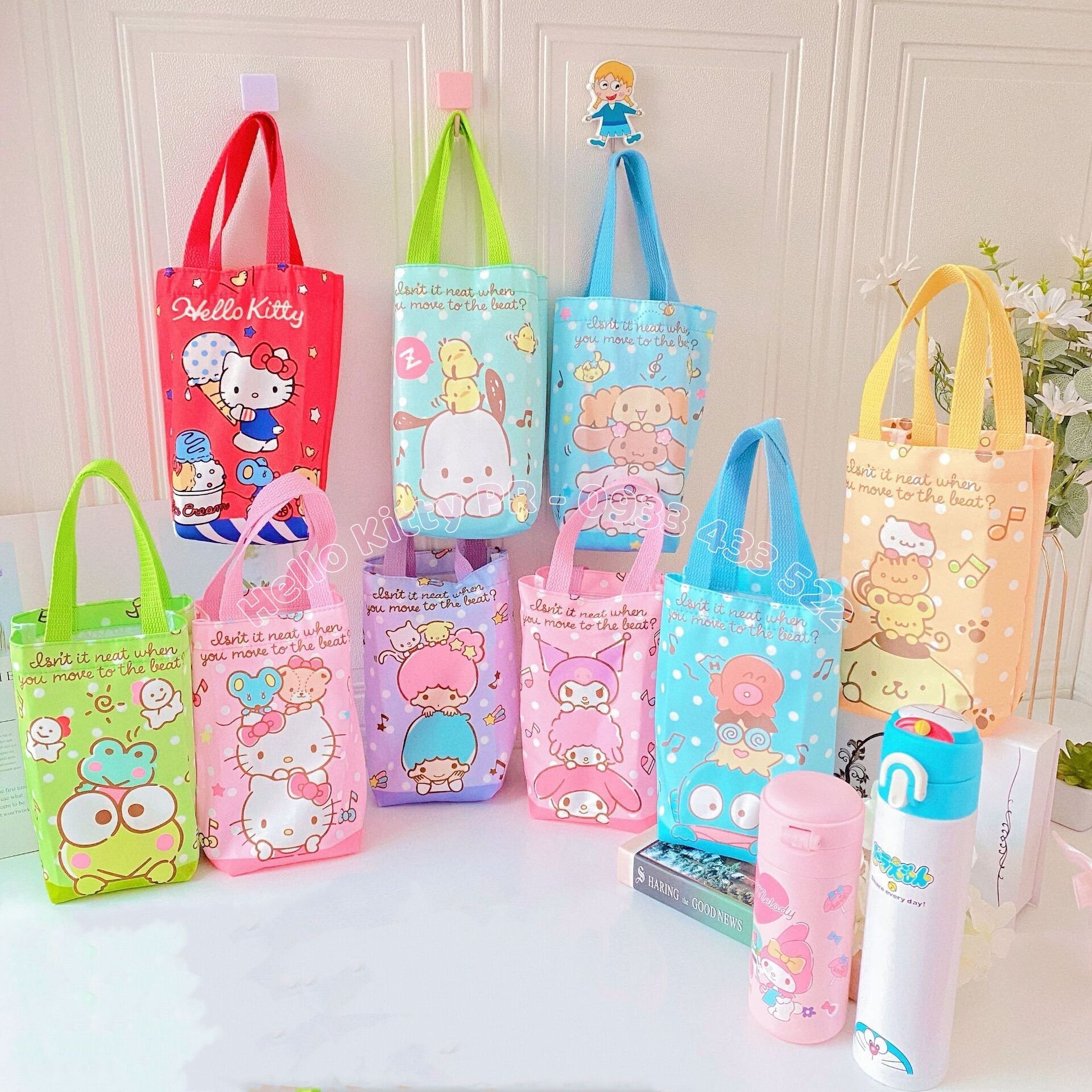 Túi đựng bình nước HELLO KITTY - DORAEMON