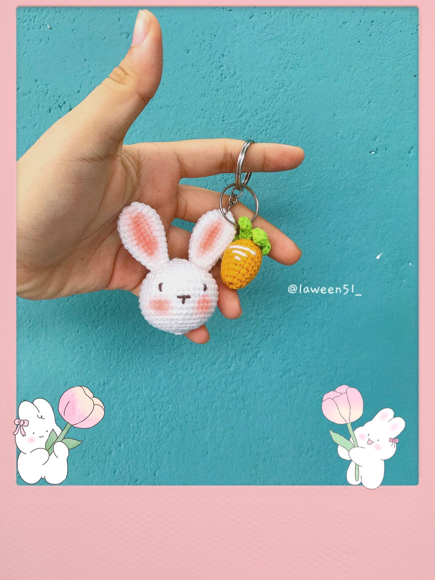 🐰🥕| Móc khoá thỏ và cà rốt | | Laween | Len handmade