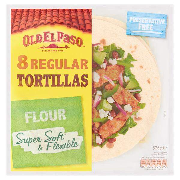 Bánh cuộn Tortilla Old EL Paso 8 Mini  Flour Super soft & Flexible