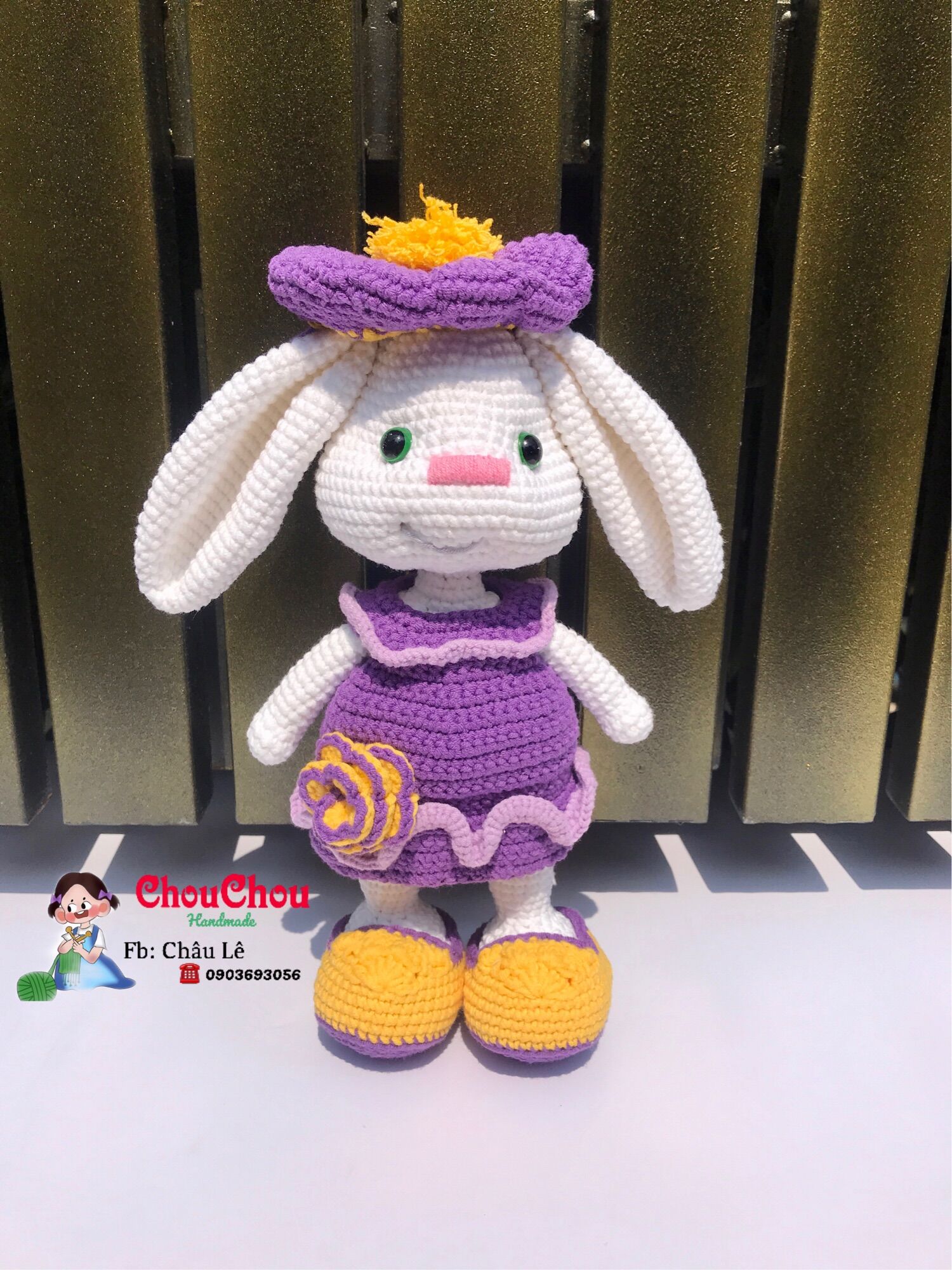 [HCM]Thú len nhồi bông handmade - Thỏ len handmade