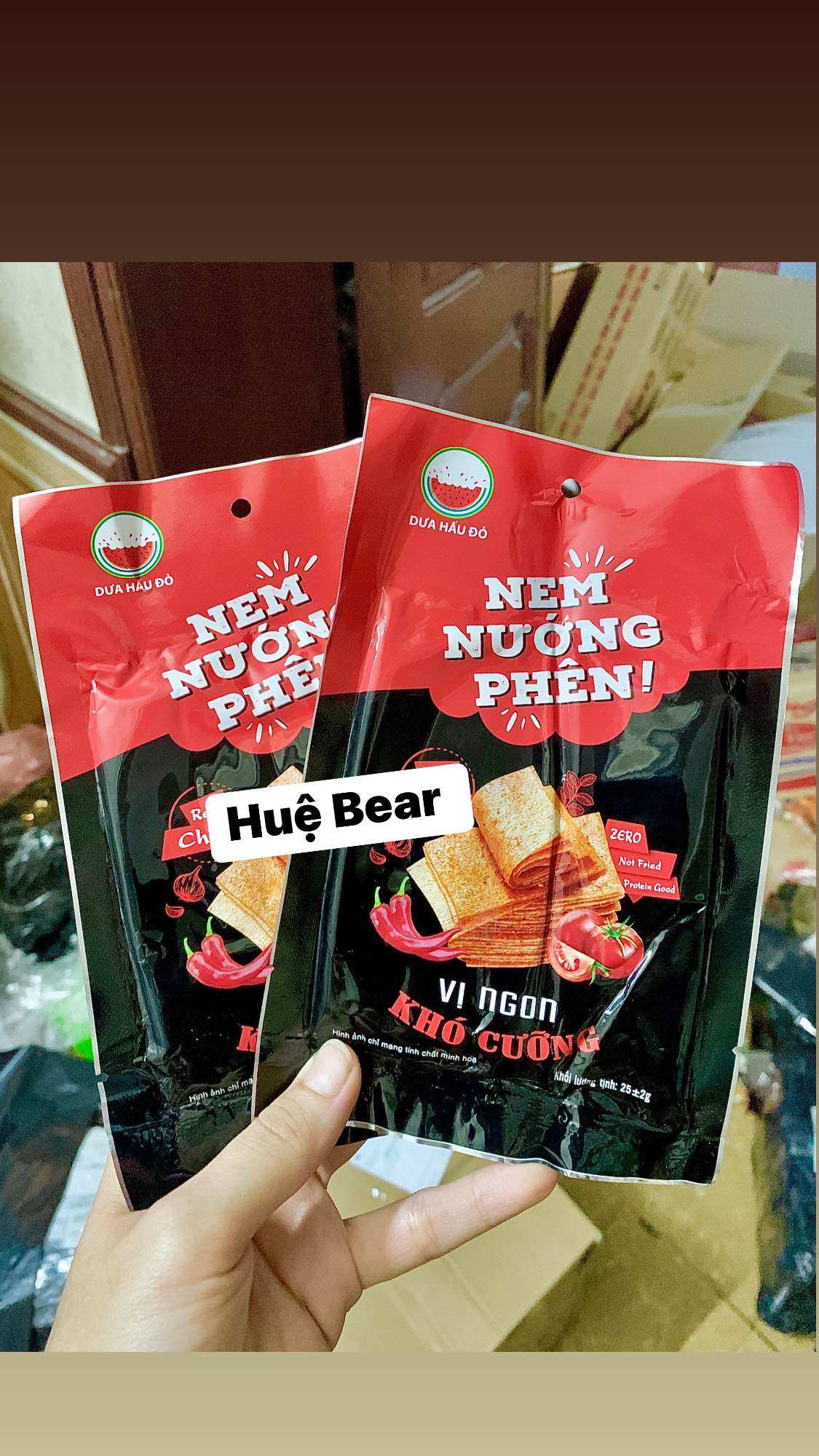 Bịch 10goi snack nem nướng phên dai ngon