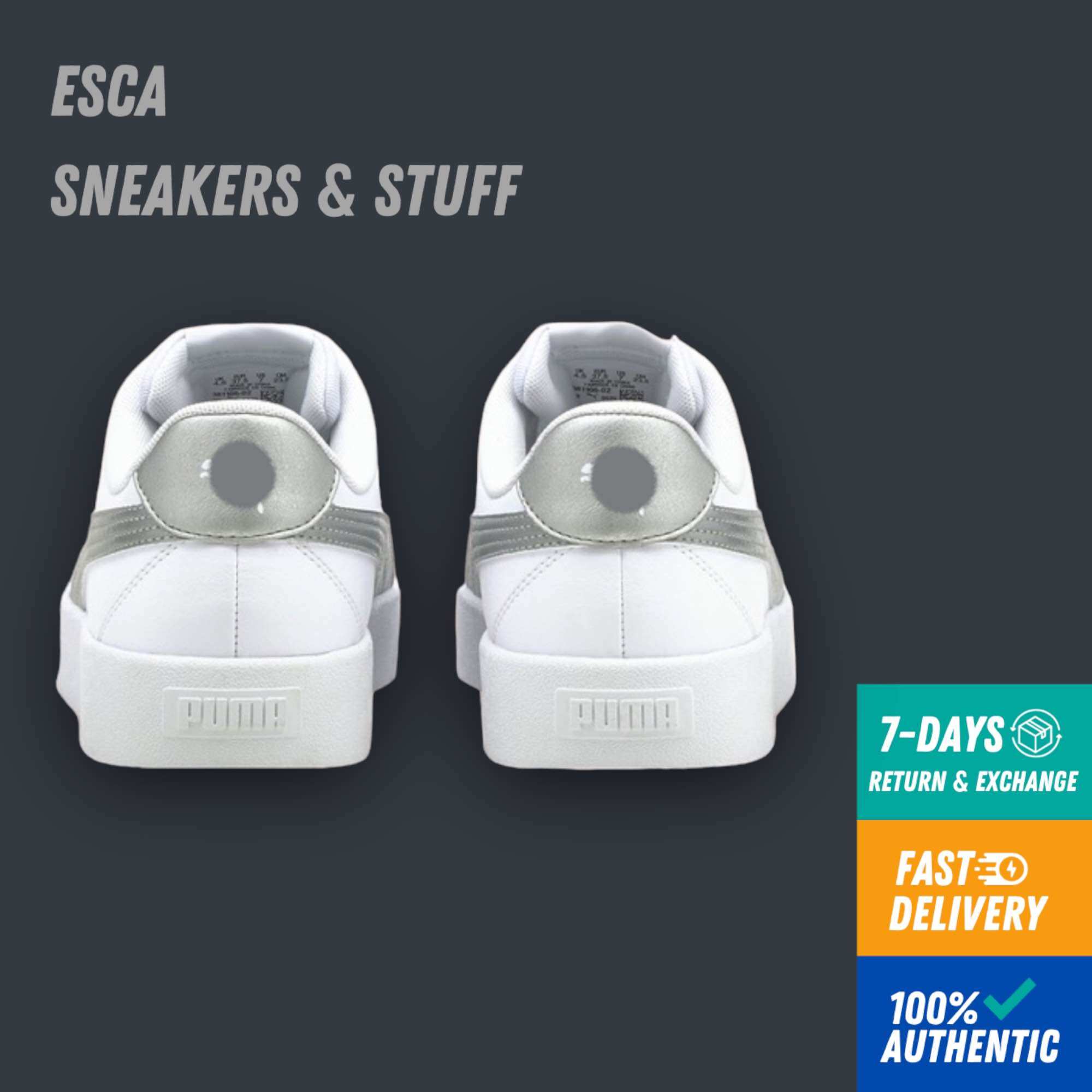 [CHÍNH HÃNG] Giày PUMA SKYE CLEAN WHITE SLIVER - 381106 02