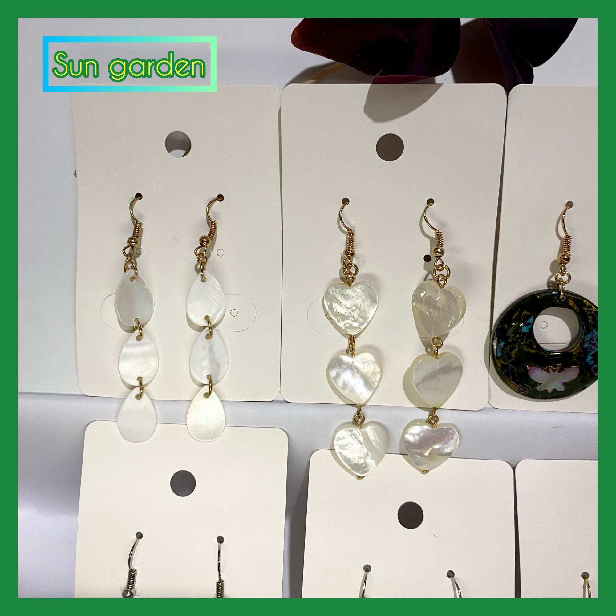 Bông tai xà cừ thủ công mỹ nghệ