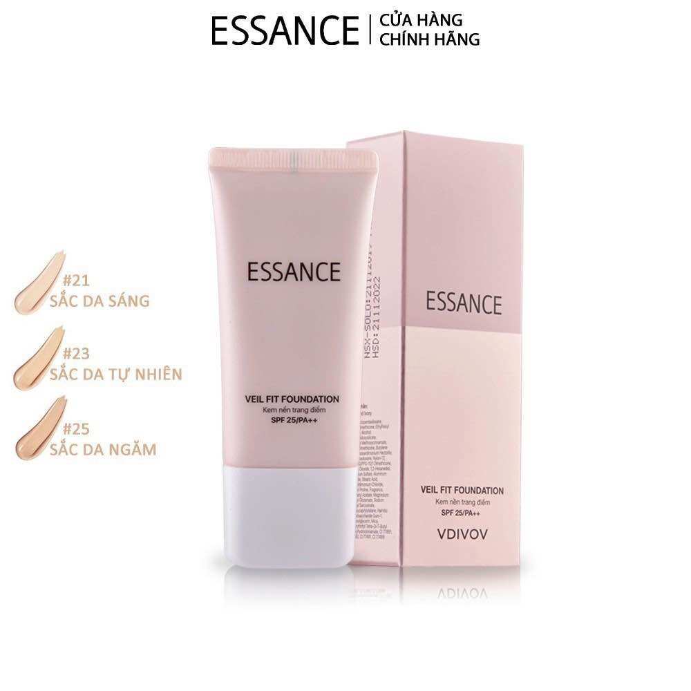 Kem Nền Số 21 Tông sáng Essance Vdivov Veil Fit Foundation 30ml Deep Ivory