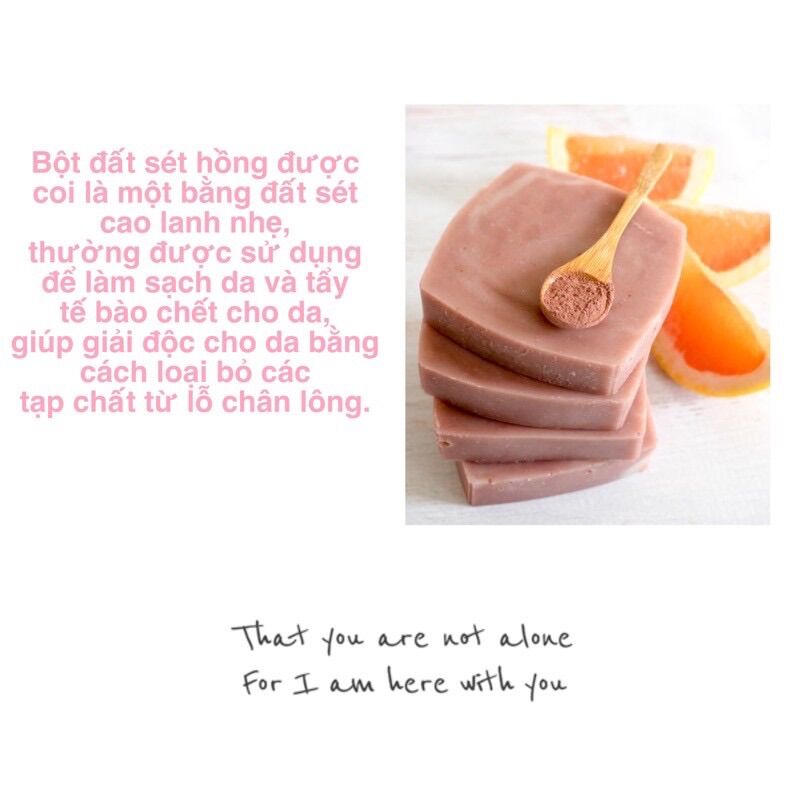 1kg phôi xà phòng đất sét hồng glycerin - phôi xà phòng handmade
