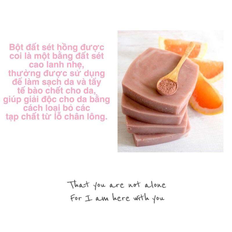 1KG PHÔI XÀ PHÒNG ĐẤT SÉT HỒNG GLYCERIN - PHÔI XÀ PHÒNG HANDMADE