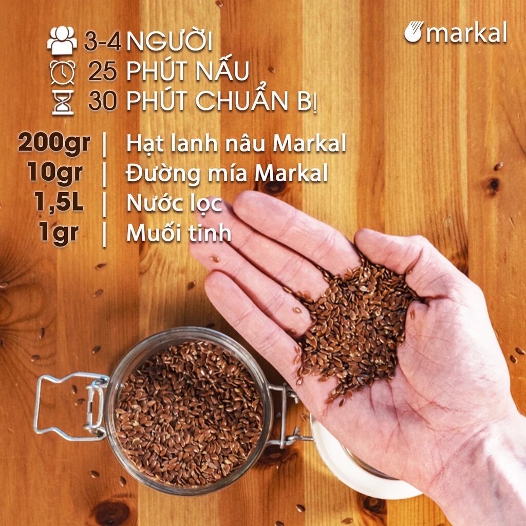 Hạt lanh vàng hữu cơ Markal 500gr