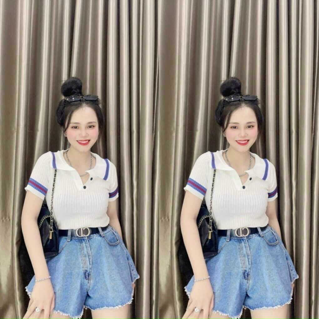 Áo thun cổ nẹp phom đẹp siêu xinh....