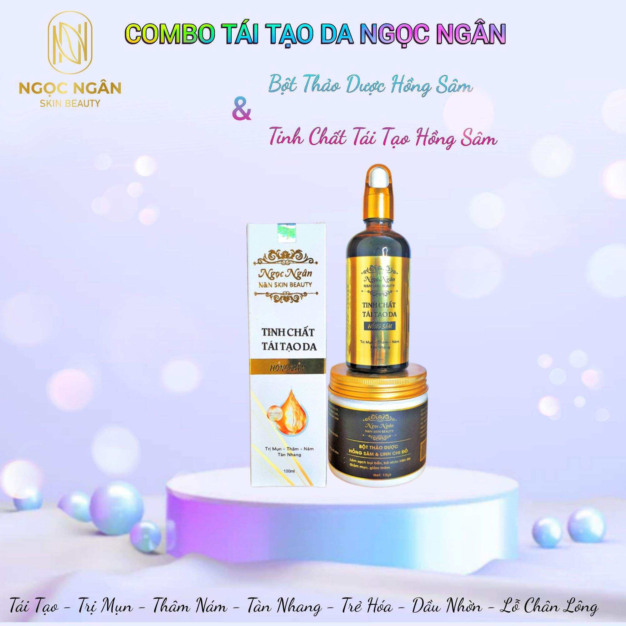 LIỆU TRÌNH TÁI TẠO DA HỒNG SÂM + BỘT HỒNG SÂM