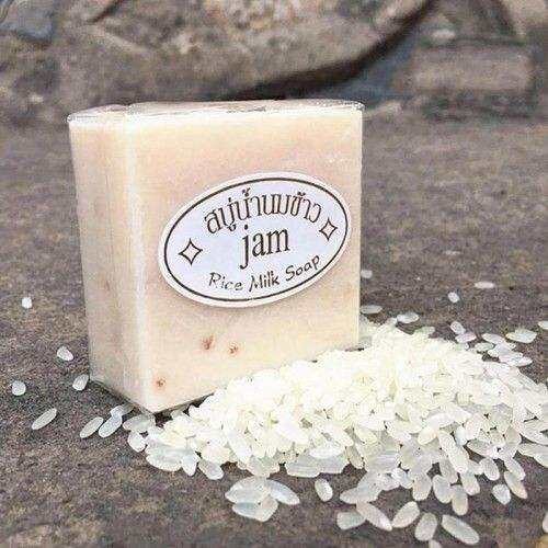 Xà Phòng Kích Trắng Cám Gạo Thái Lan Jam Rice Milk Soap mẫu mới nhất ( vuông)