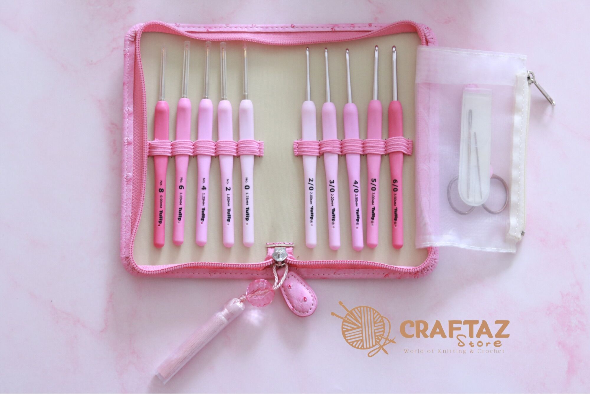ETIMO Rose Lace Crochet Hook set ( kim móc Tulip rose size nhỏ)