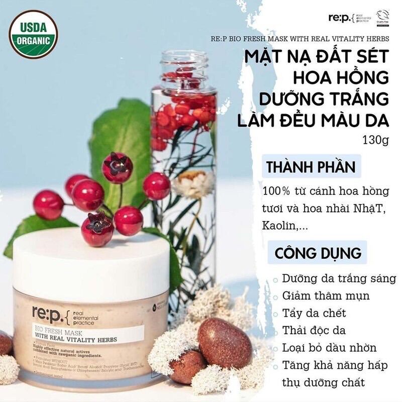 Mặt Nạ REP Đất Sét RE:P / REP Bio Fresh Mask With Real Calming Herbs 130g