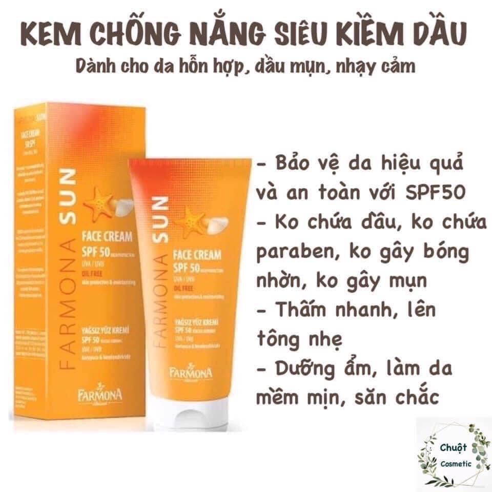 Kem Chống Nắng Farmona Cho Da Dầu Mụn Nhạy Cảm 50Ml