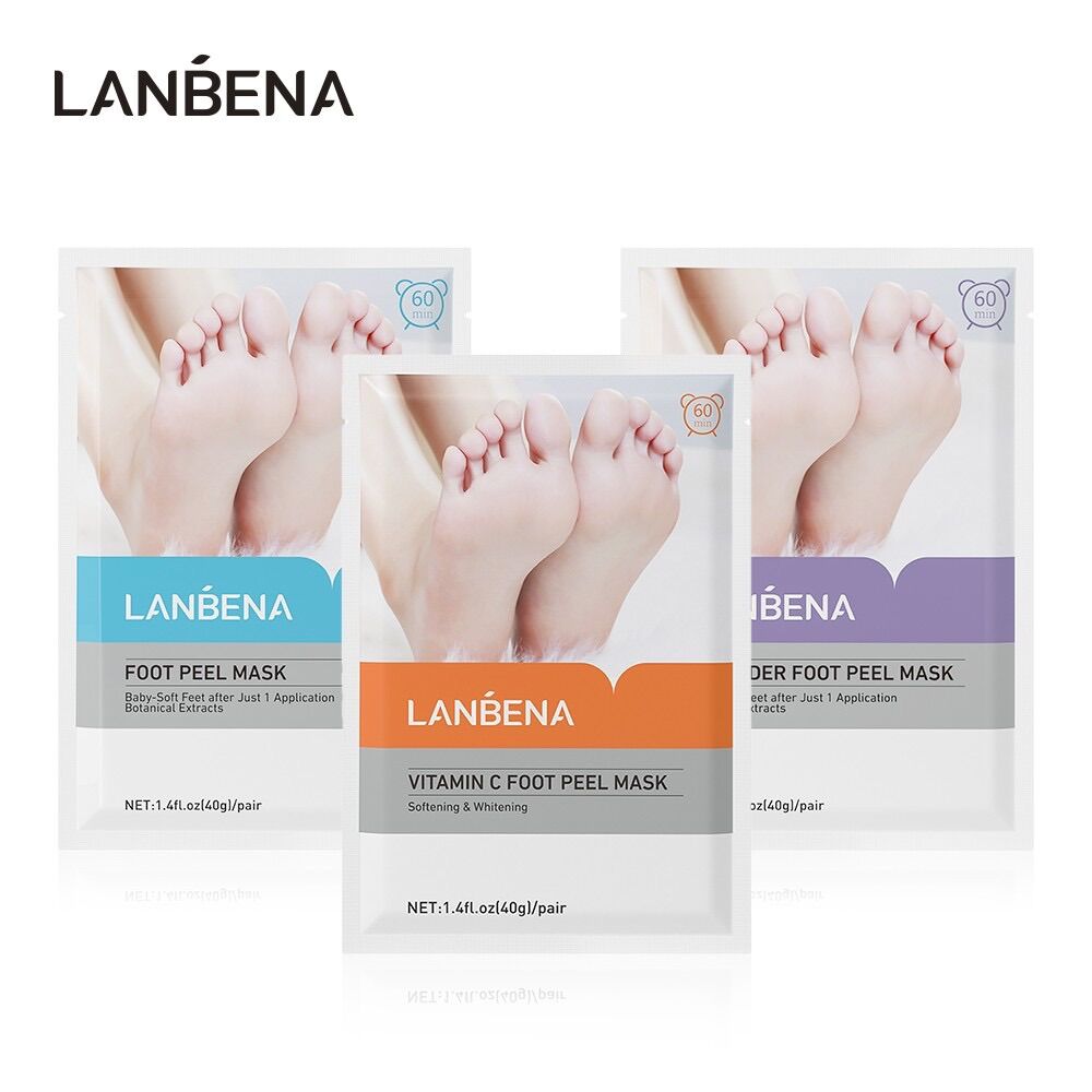 Mặt nạ ủ lột tẩy da chết chân Lanbena lột da chết da sần sùi