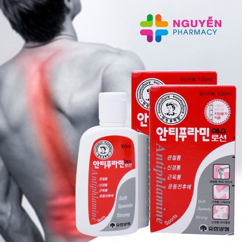 Dầu nóng xoa bóp hàn quốc chính hãng xoa bóp massage màu đỏ antiphlamine 100ml