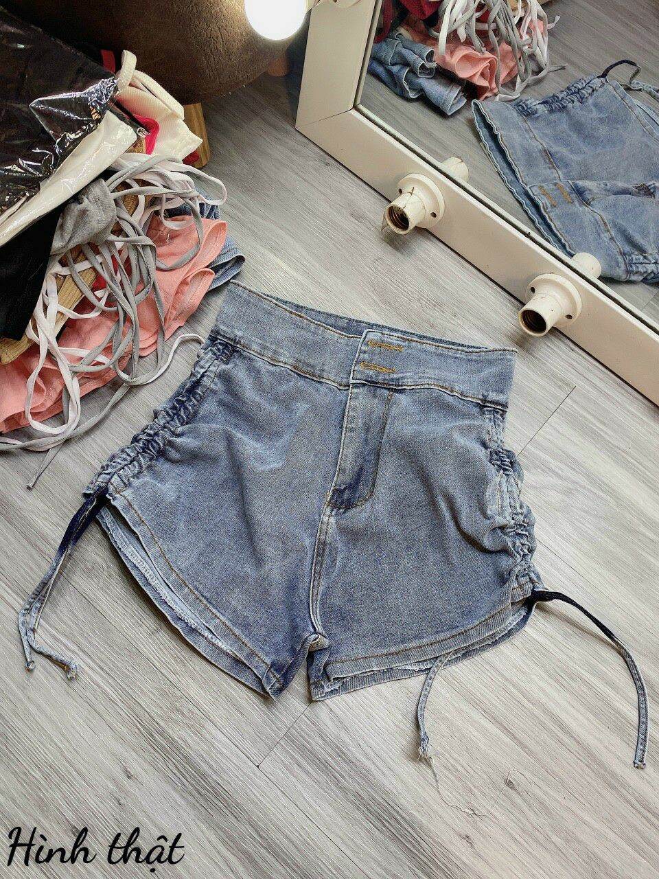 Sọt đùi jean rút 2 bên xịn