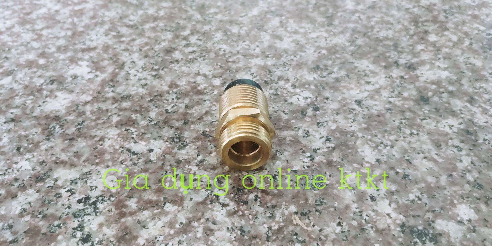 Đầu nối van elf gas ĐỎ lắp cho bình gas xám ( van bình gas ren trong - SP)