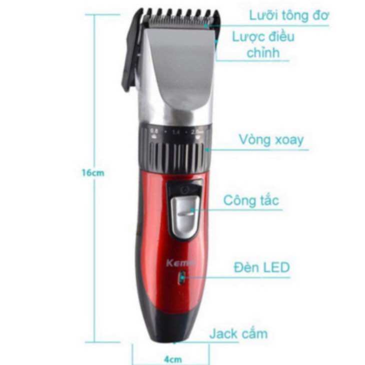 [ giá sỉ tại kho] Tông đơ cắt tóc KEMEI (pin sạc)