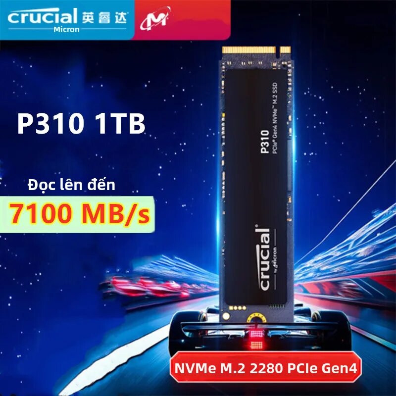 crucial | Ổ Cứng Thể Rắn Crucial P310 M.2 2280 SSD 1TB 2TB PCI-Express 4.0 X4 NVMe 3D NAND Gắn Trong Cho Máy Tính Để Bàn Giá 11,352,000 Đồng*Miễn phí vận chuyển