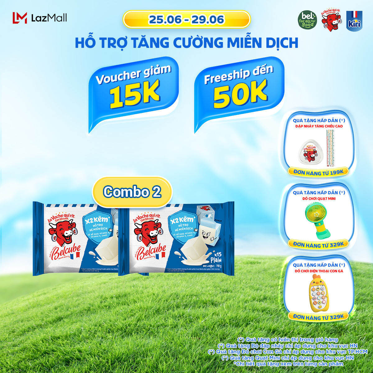 Combo 2 Phô mai vuông Belcube vị sữa 15C 78Gx15