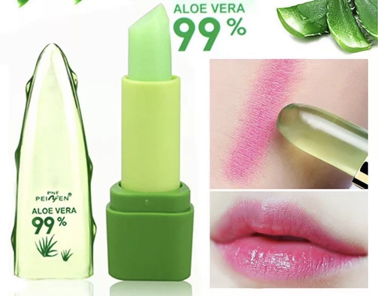 Son dưỡng môi - son gió - son nha đam 99% aloe vera peiyen