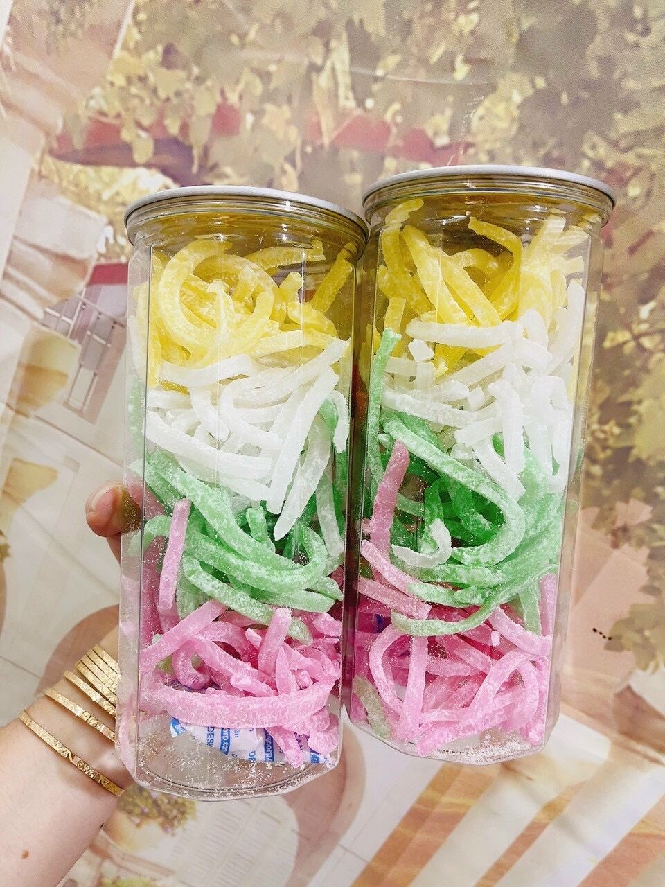 Mứt dừa mix 4 tầng