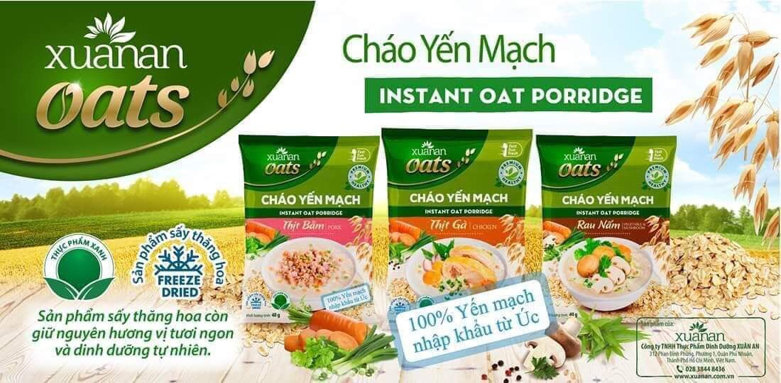 Combo 6 Gói Cháo Yến Mạch Thịt Gà Xuân An