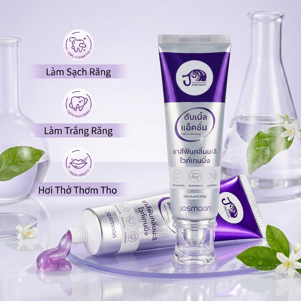 TOP- Kem Đánh Răng - JASMEEN Làm Trắng Răng loại bỏ cao răng hôi miệng tẩy ố vàng -100g