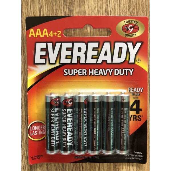 Pin Eveready super heavy duty vỉ 6 viên 2A-3A
