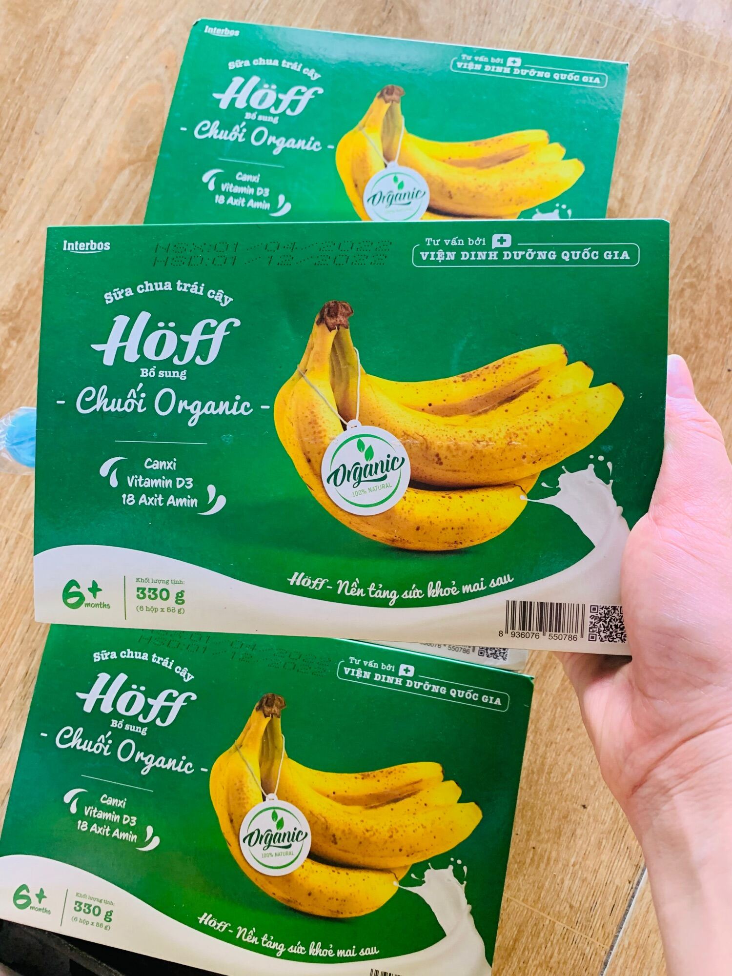 1 vỉ sữa chua hoff organic chuối vỉ 6 hộp