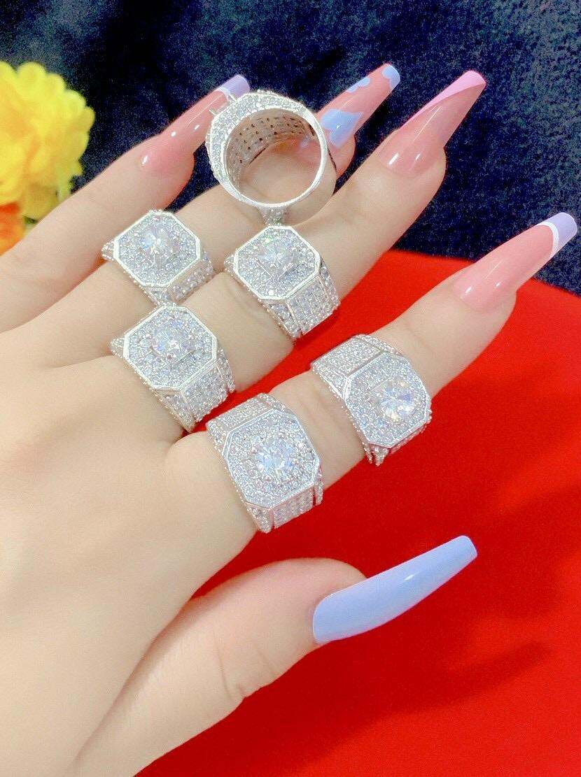 Nhẫn nam mạ bạch kim đính xoàn mẫu mới cực đẹp