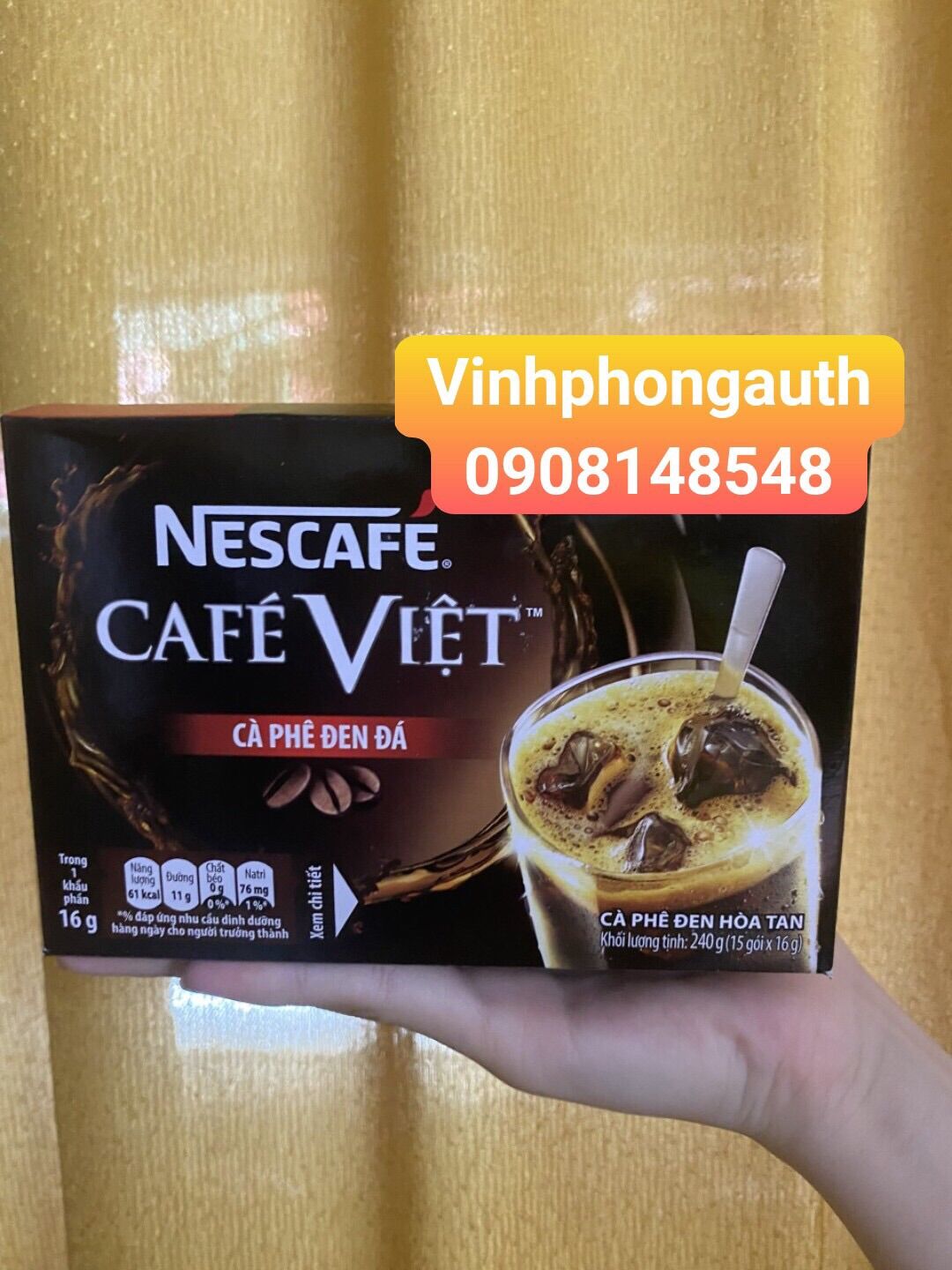 Cà phê đen hoà tan cafe việt nescafe 240g