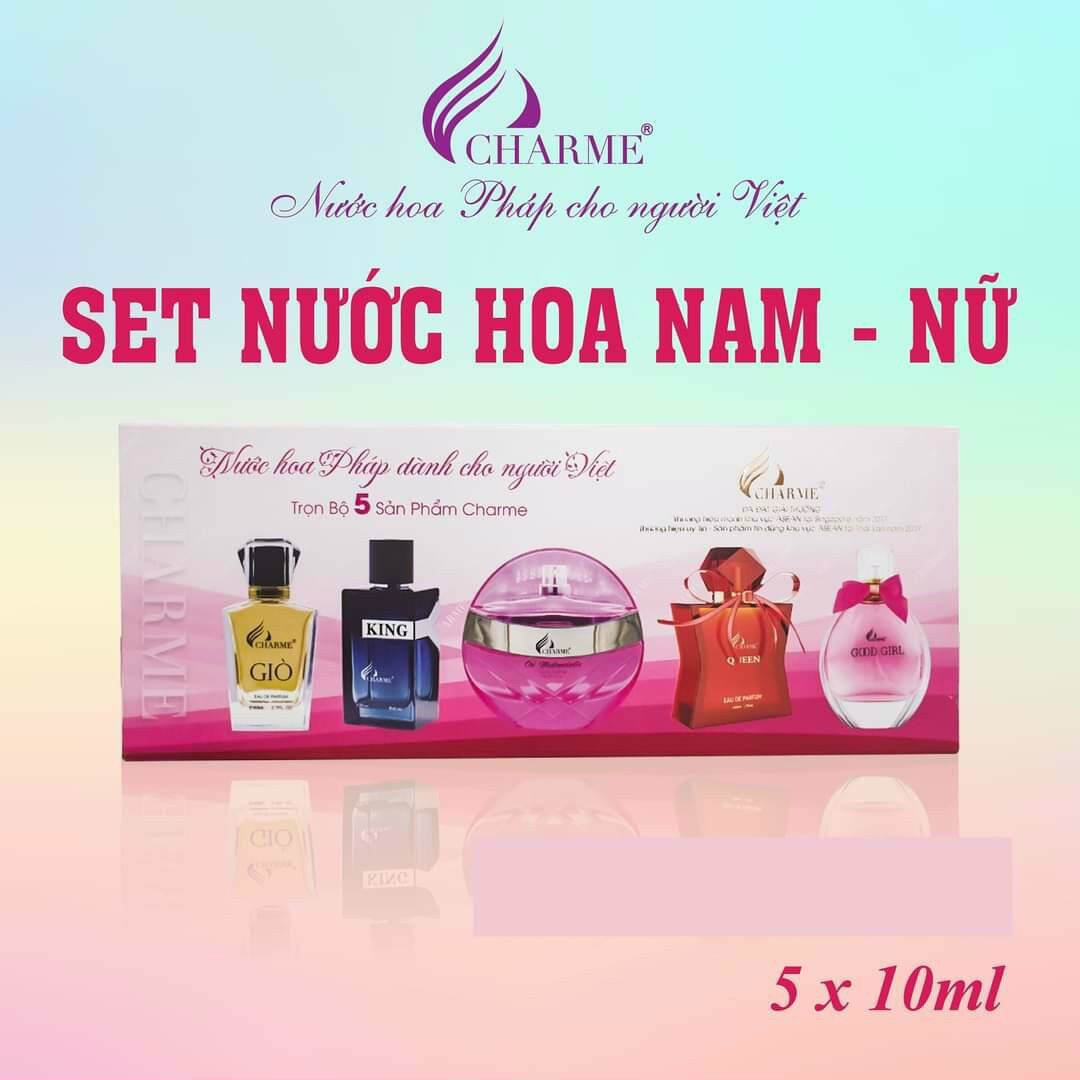 SÉT NƯỚC HOA CHAR.ME 5 CHAI