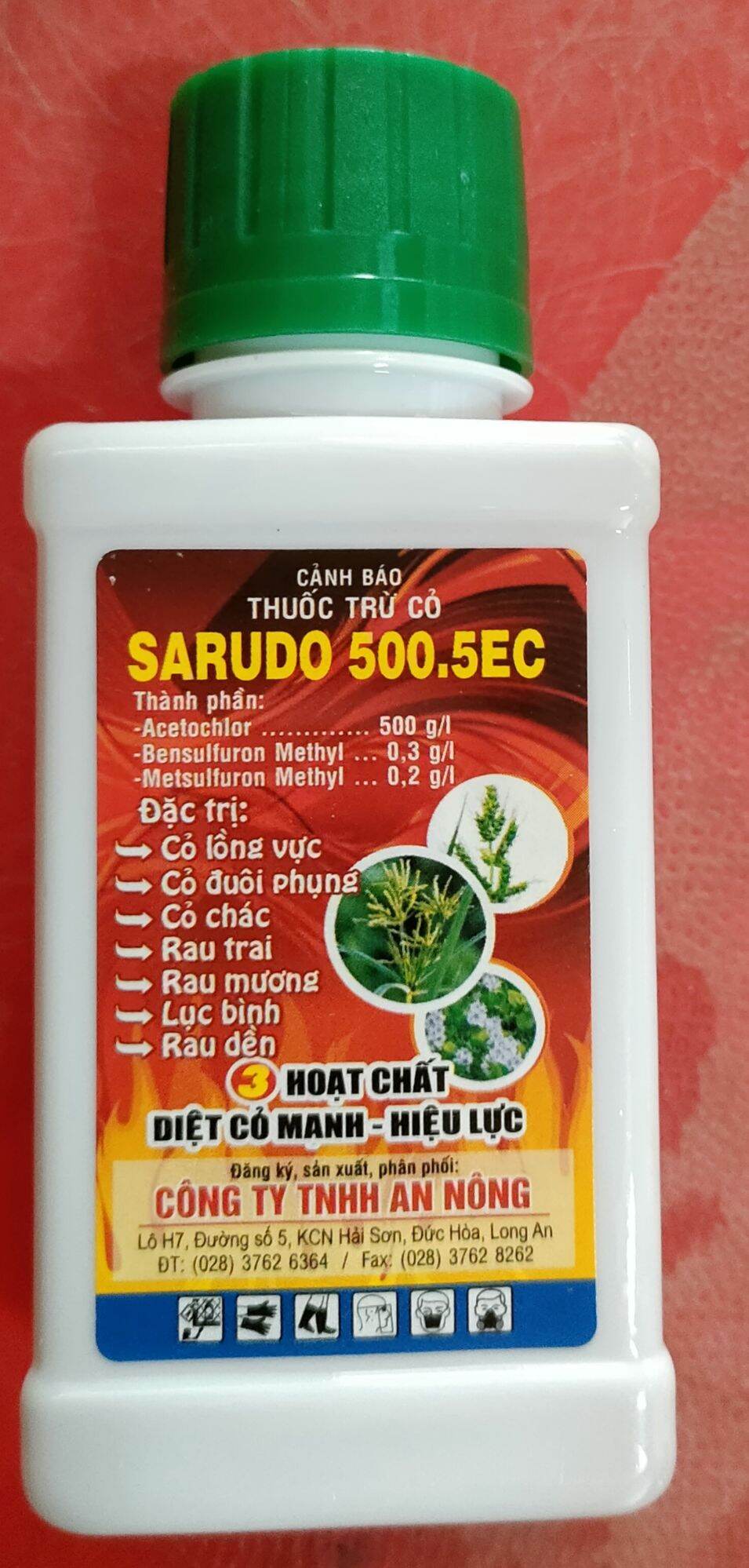 Diệt cỏ rau màu, SaRuDo 500.5 EC, chai 100ml, trừ cỏ tiền nảy mầm trên hành, củ cải, khoai mì (sắn), đậu phộng (lạc)...