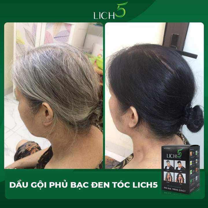 LỊCH 5 DẦU GỘI PHỦ BẠC [HỘP 10 GÓI ĐEN]
