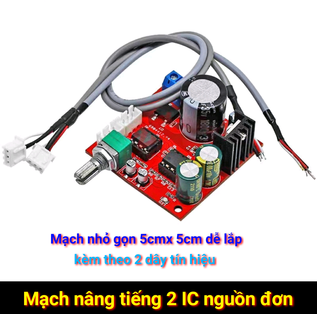 mạch nâng tín hiệu âm thanh 2 IC 5532 nguồn đơn AC hoặc DC mạch chỉnh âm thanh 4 band chất lượng