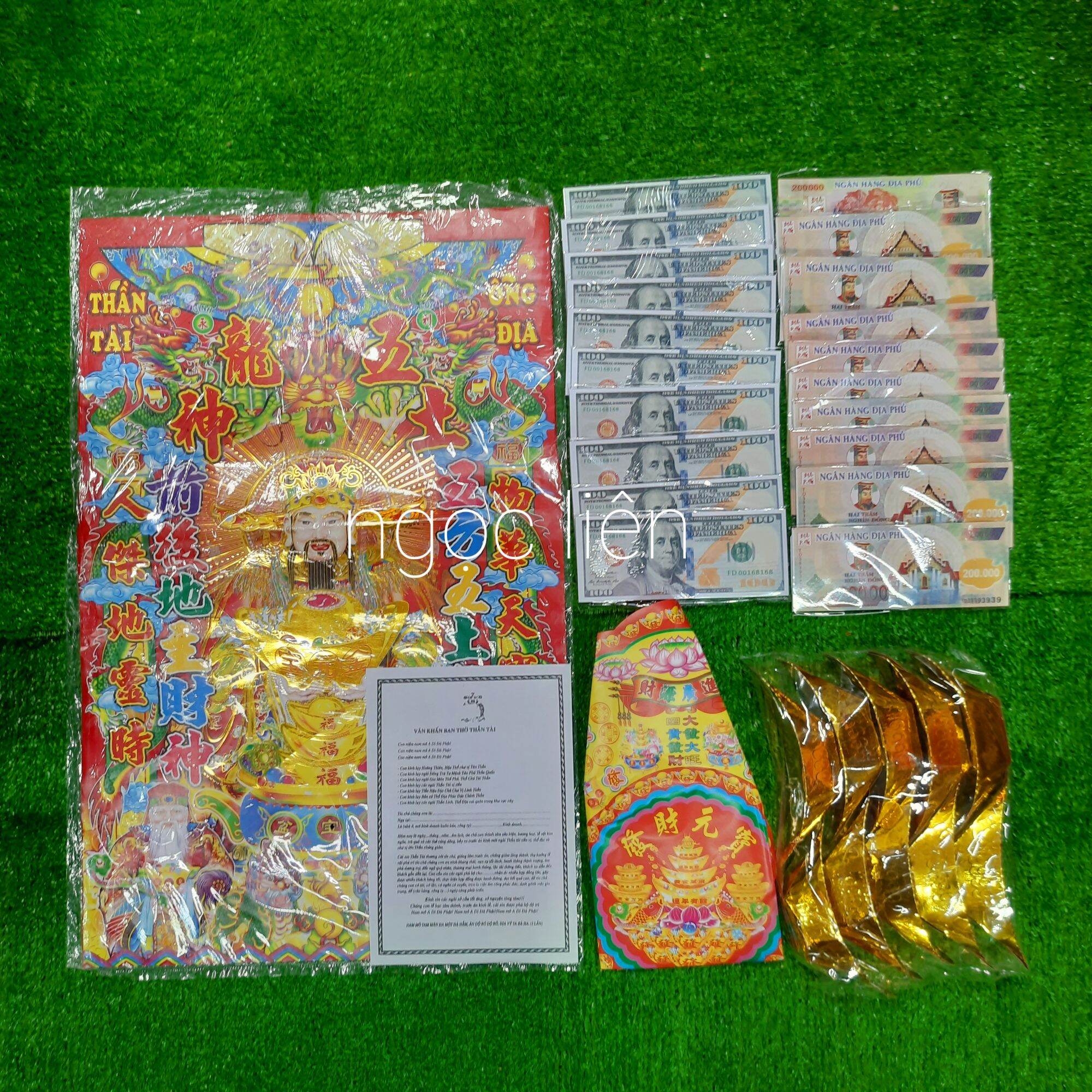 Set Giấy cúng thần tài ông địa áo lớn