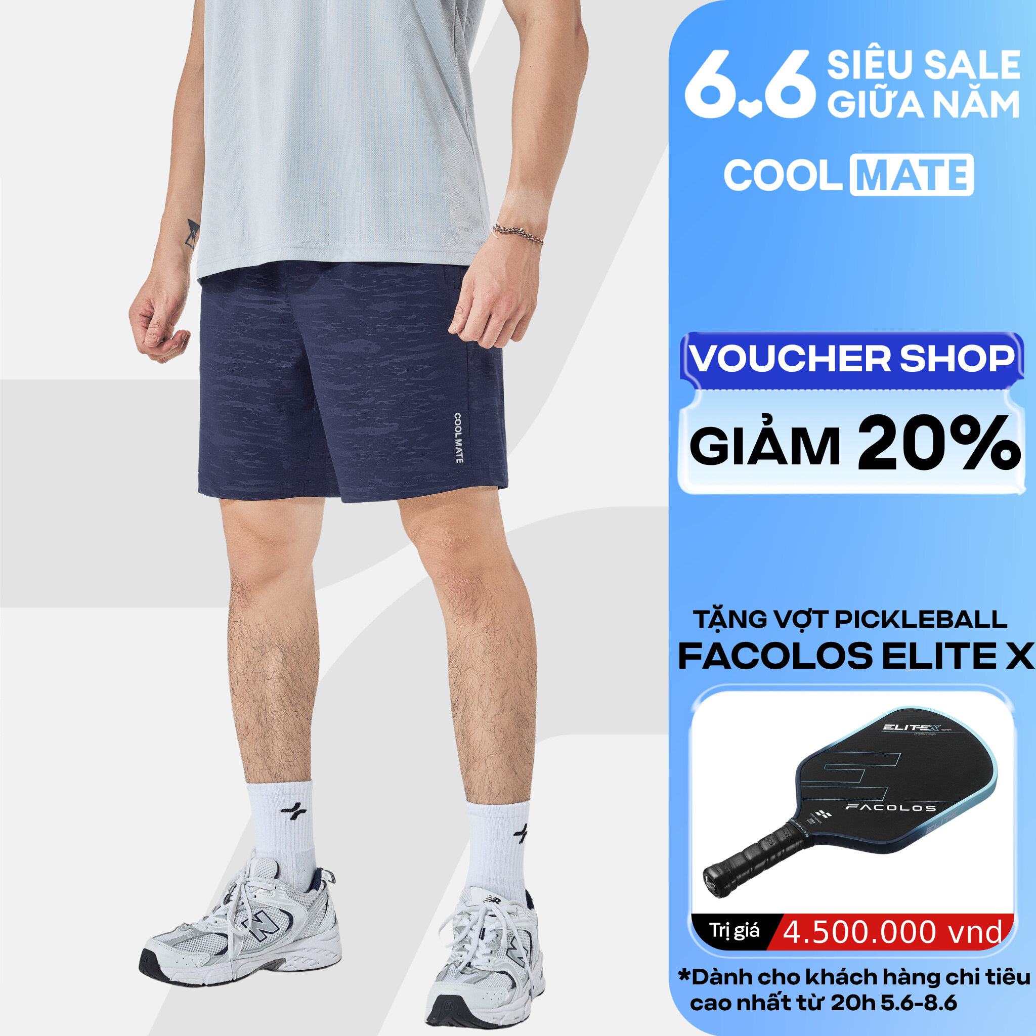 Quần Short thể thao nam Ultra Pro thoải mái vận động (có túi khóa kéo) Coolmate