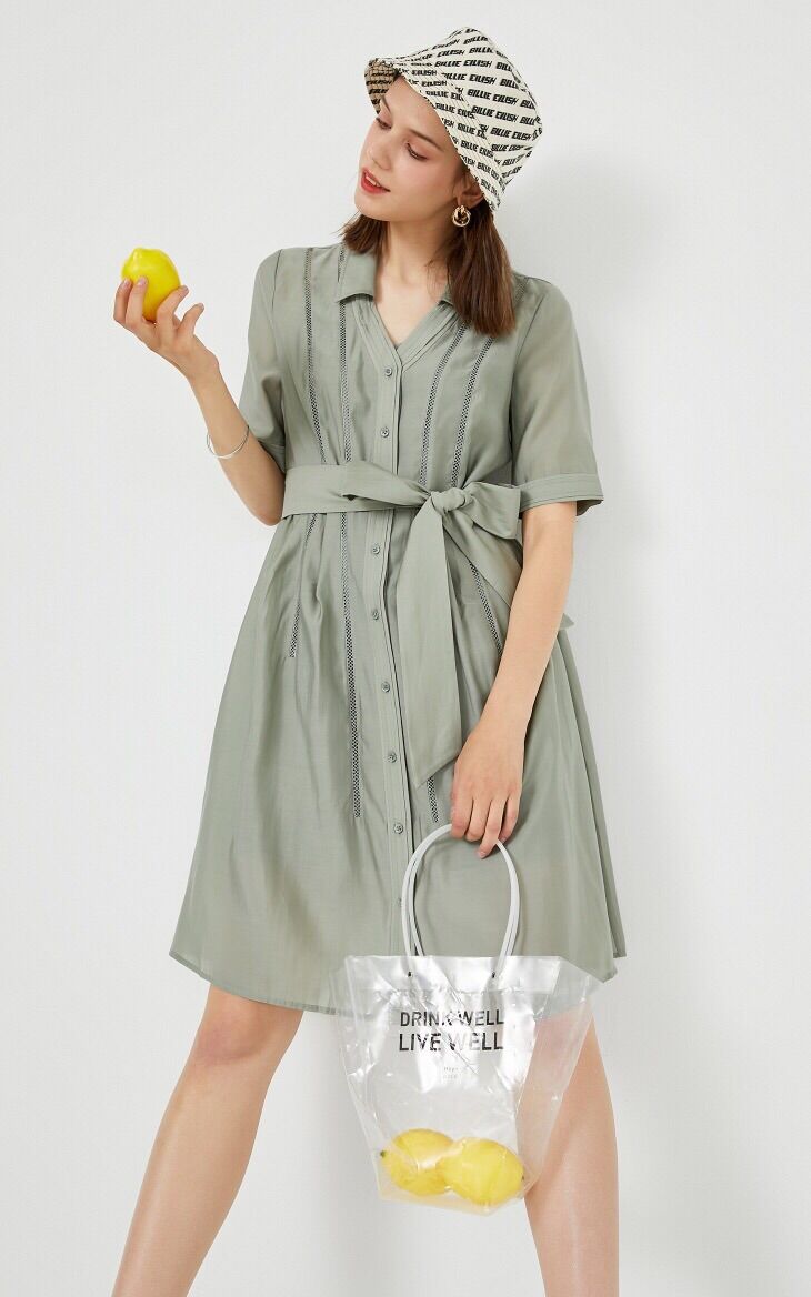 Đầm sơ mi Vero moda ( gồm váy sơ mi kèm đai)