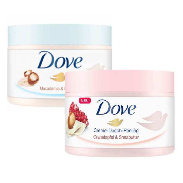  Kem Tẩy Tế Bào Chết Body Dove Chăm Da Sáng Mịn Giữ Ẩm Dưỡng Trắng 225ML Bản Đức 