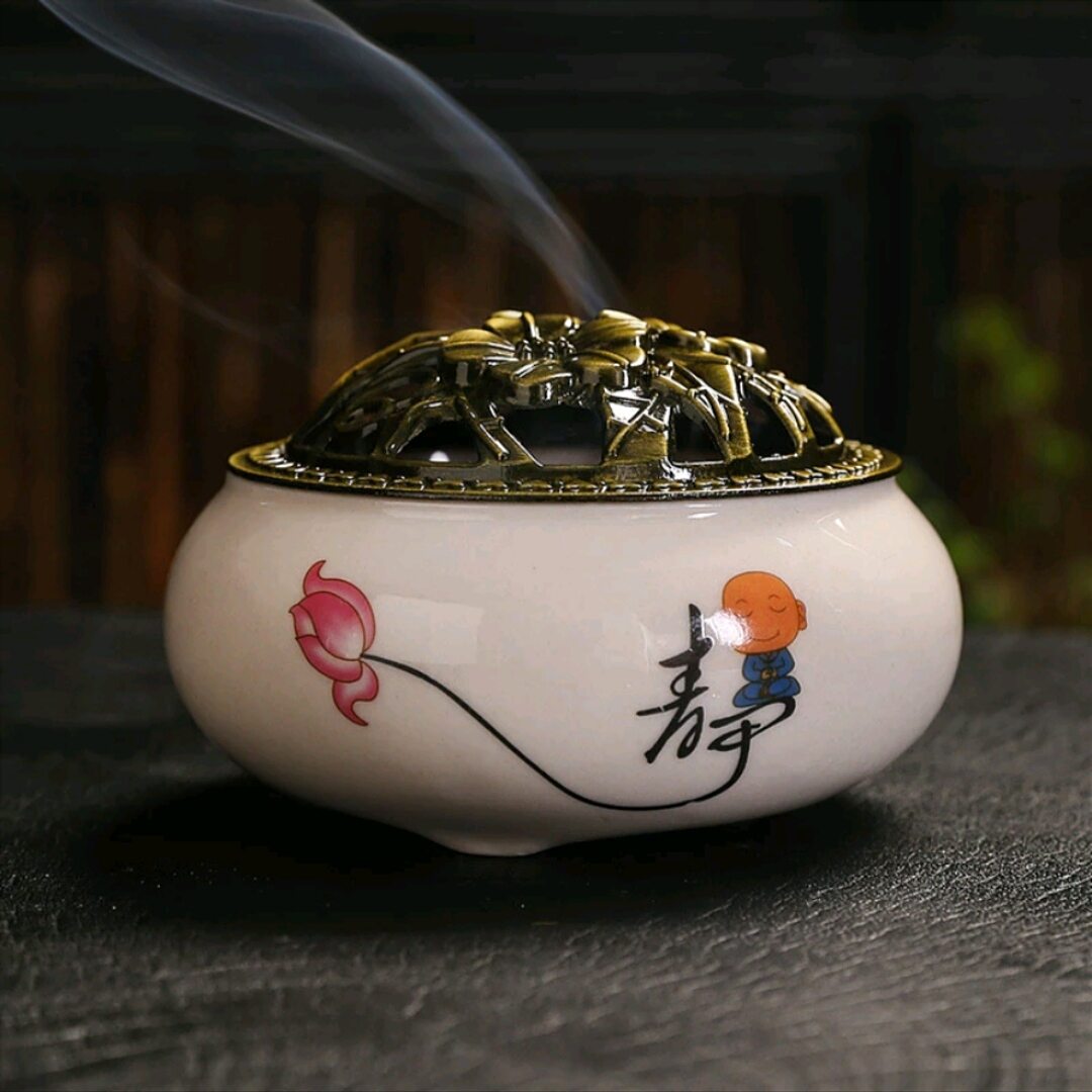 Lư Xông Trầm - Lư Đốt Trầm Hương Bằng Sứ