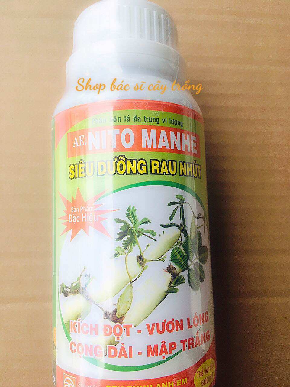 Phân bón lá siêu dưỡng rau nhút kích đọt, vươn lóng, mập cọng, xanh cọng, xanh lá chai 500ml