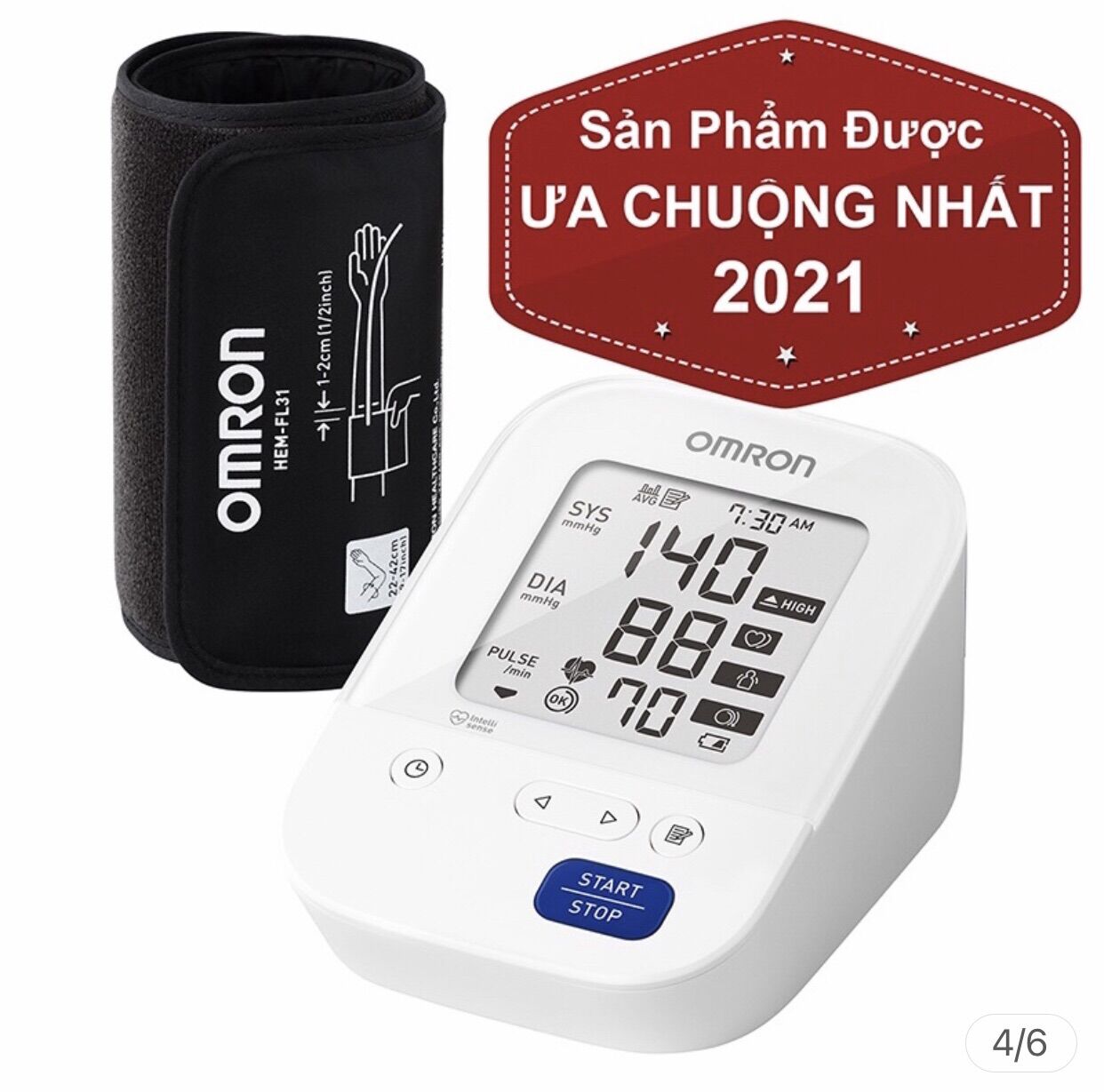 Máy đo huyết áp bắp tay Omron HEM 7156