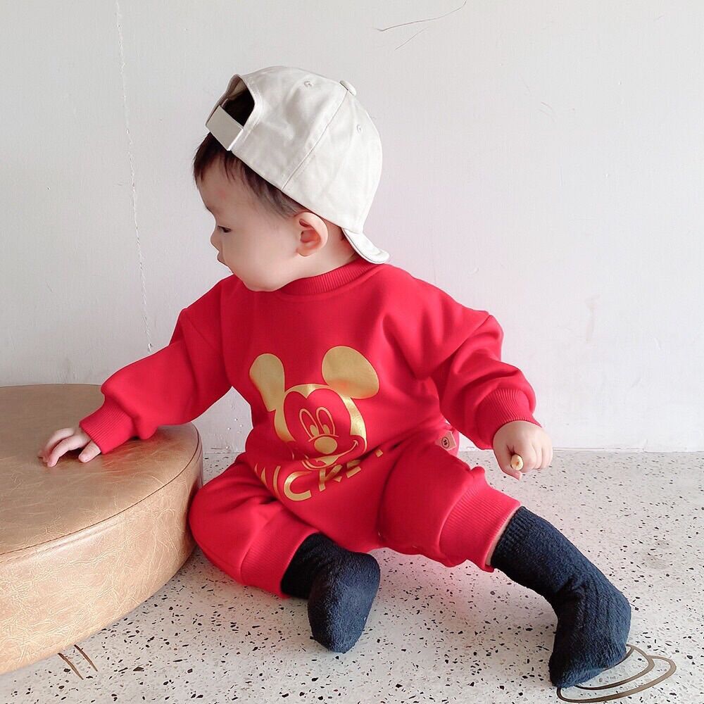 Body mickey chất cotton 4 chiều cho bé trai