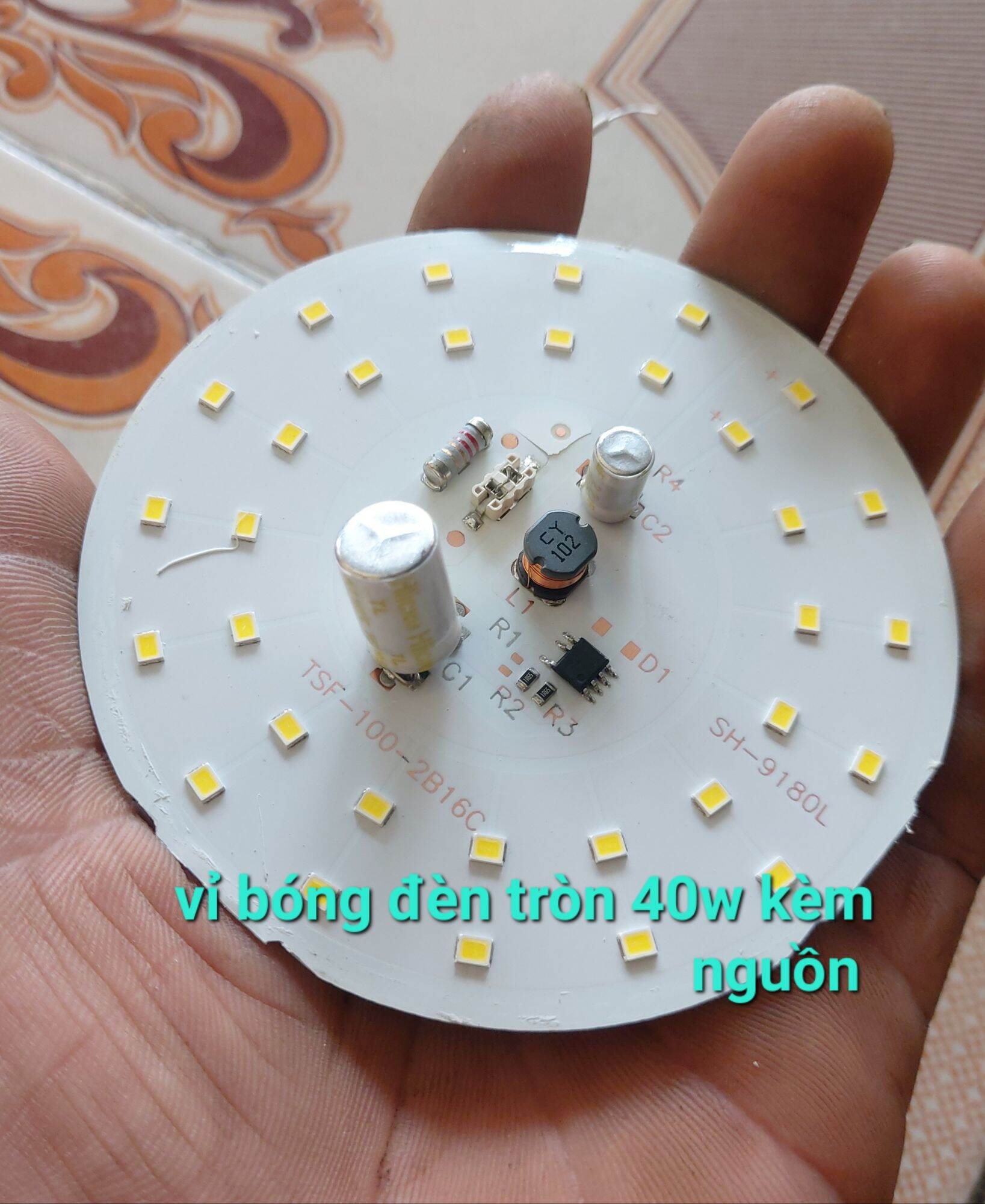 vỉ bóng đèn tròn 30w kèm nguồn tích hợp sẵn