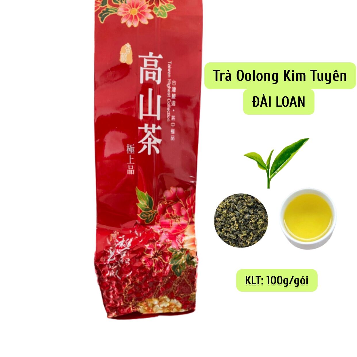 [HCM]TRÀ OOLONG KIM TUYÊN ĐÀI LOAN 100GR