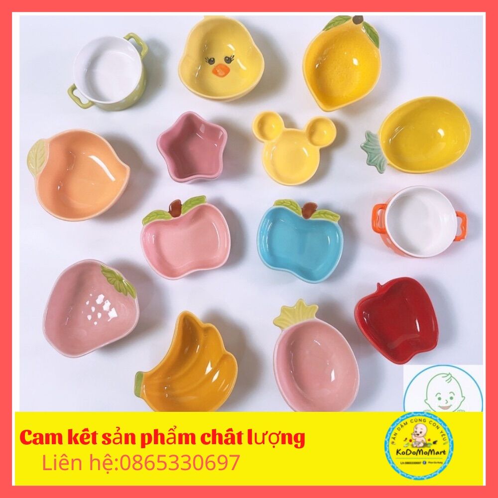 Bát ăn dặm gốm sứ kiểu nhật,bát gồm sứ mini cao cấp