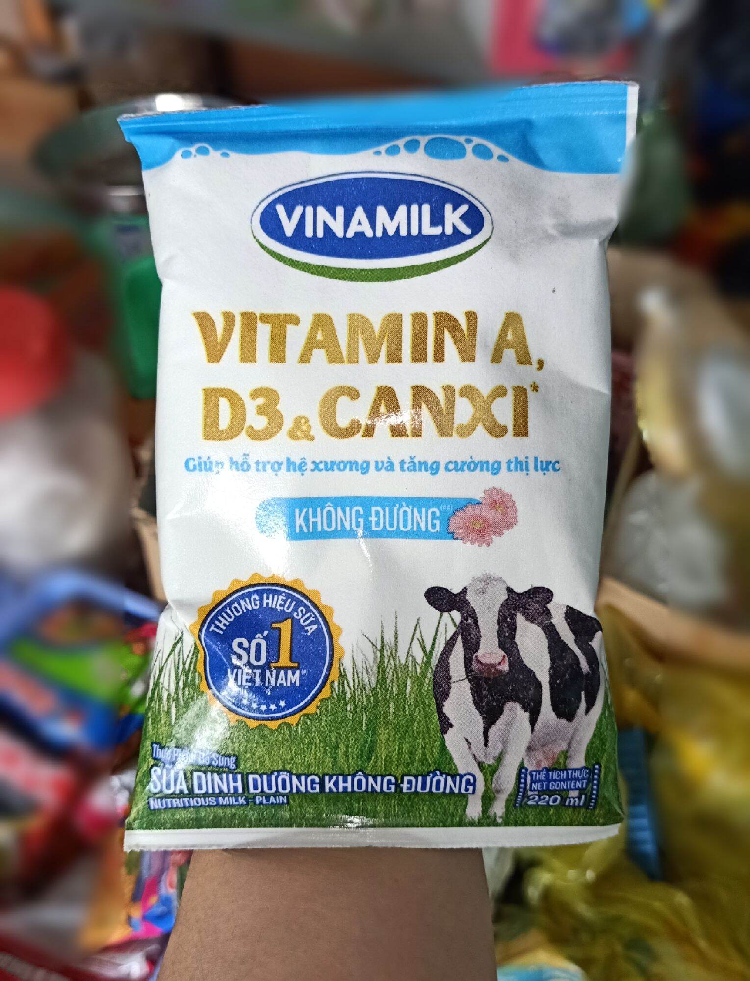 5 bịch sữa không đường vinamilk