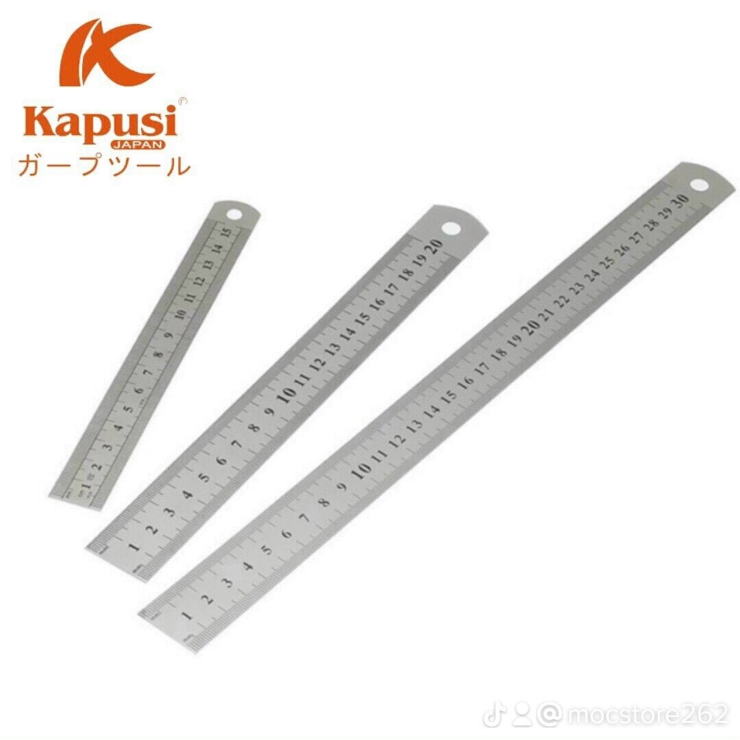 Thước lá Inox từ 30cm-1m Kapusi Japan