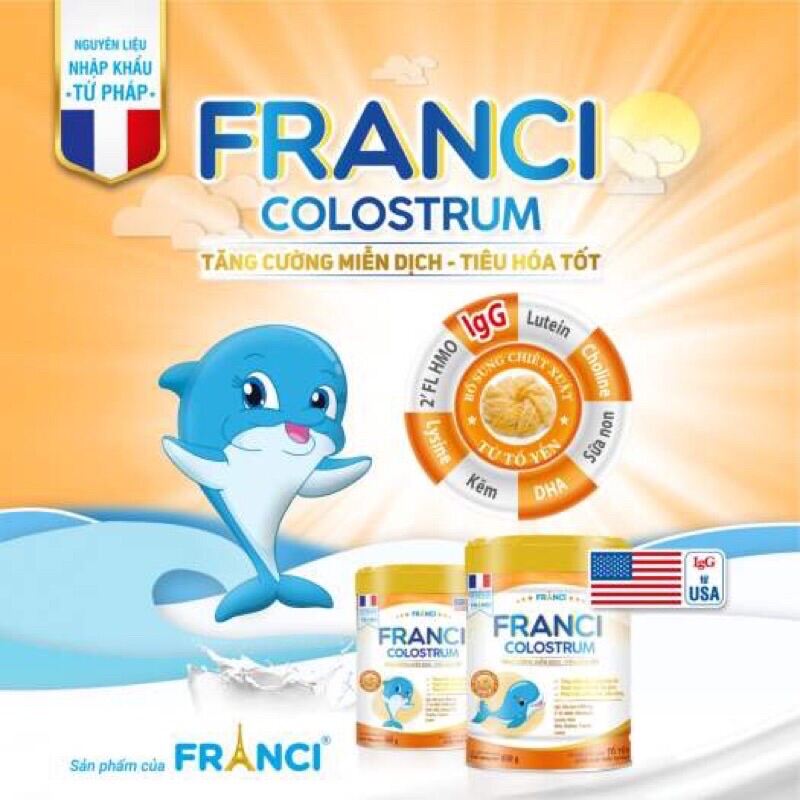 Sữa bột franci Colostrum số 0+, 1+ 850g